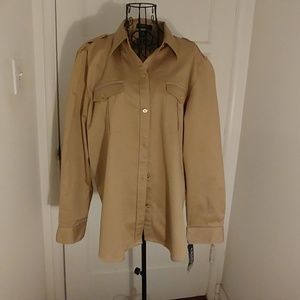 CHAPS Button Up Blouse, Size XL. NWT.